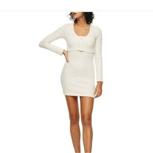 Topshop two piece set Long Sleeve Cardigan Minidress NWT